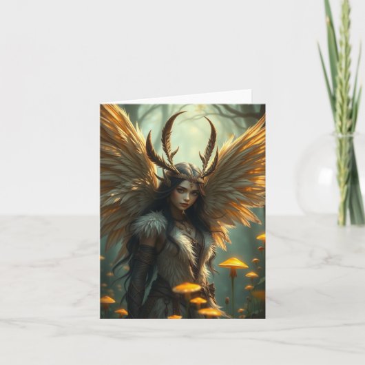 Schöne Fairy-Portrait-Karte Feiertagskarte (Vorderseite)