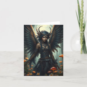 Schöne Fairy-Portrait-Karte Feiertagskarte
