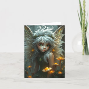 Schöne Fairy-Portrait-Karte Feiertagskarte