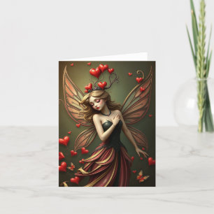 Schöne Fairy-Portrait-Karte Feiertagskarte