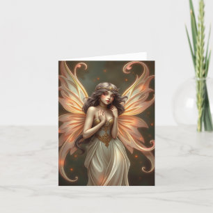 Schöne Fairy-Portrait-Karte Feiertagskarte