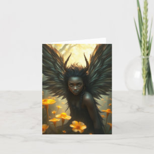 Schöne Fairy-Portrait-Karte Feiertagskarte