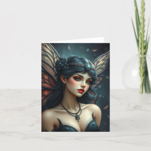Schöne Fairy-Portrait-Karte Feiertagskarte