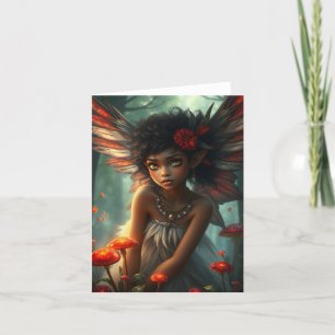Schöne Fairy-Portrait-Karte Feiertagskarte