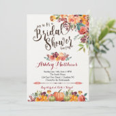 Schöne FalFloral Bridal Dusche Einladung, Baby Einladung (Stehend Vorderseite)