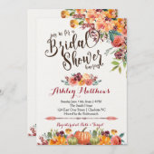 Schöne FalFloral Bridal Dusche Einladung, Baby Einladung (Vorne/Hinten)