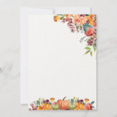 Schöne Fall-Babyparty-Einladung, Einladung (Rückseite)