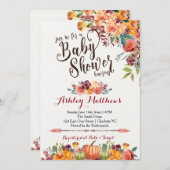 Schöne Fall-Babyparty-Einladung, Einladung (Vorne/Hinten)