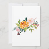 Schöne Fall-Blume, die die Dattelkarten einheizen Save The Date (Rückseite)