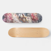 Schöne Fantasie Farbige Löwe & Blumen Skateboard (Horizontal)