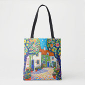 Schöne fantastische Dorf-Tasche Tasche (Vorderseite)