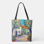 Schöne fantastische Dorf-Tasche Tasche (Rückseite)