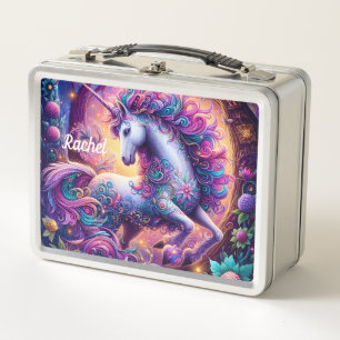 Schöne Fantasy-Einhorn-Metall-Lunchbox Metall Brotdose
