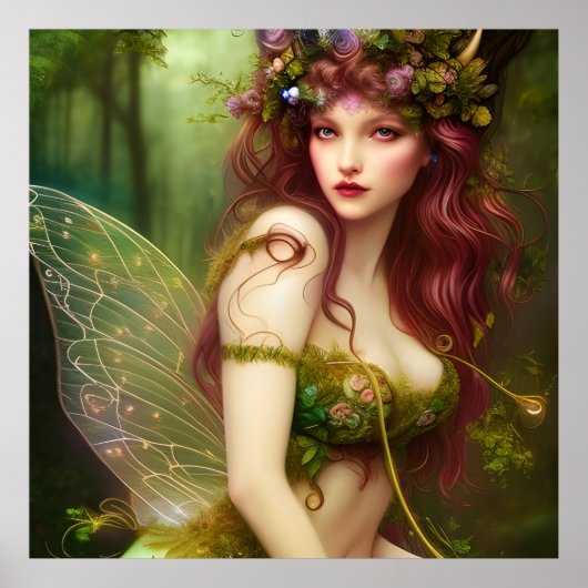 Schöne Fantasy Faicess Prinzessin Poster (Vorne)