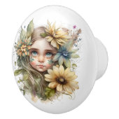 Schöne Fantasy Floral Fairies Serie Keramikknauf (Rechts)