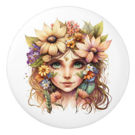 Schöne Fantasy Floral Fairies Serie Keramikknauf