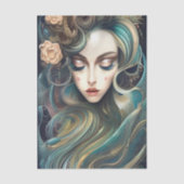 Schöne Fantasy-Frau Seidenpapier (Vorderseite)