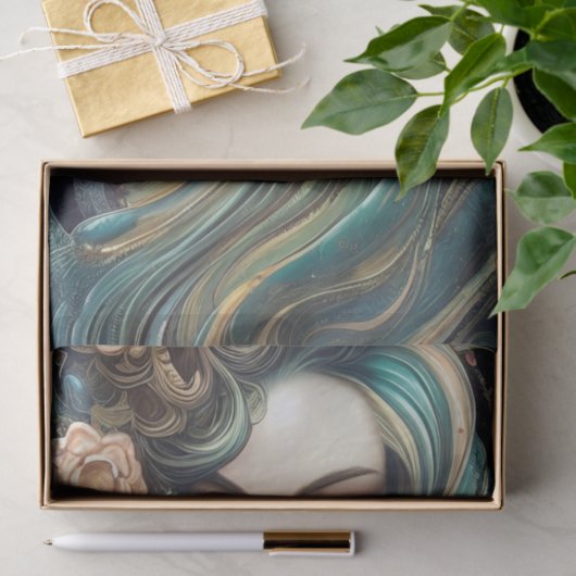 Schöne Fantasy-Frau Seidenpapier (Geschenk)