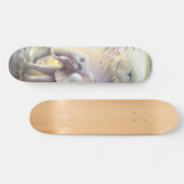 Schöne Fantasy Graustufen-Elefant Skateboard (Horizontal)