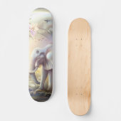 Schöne Fantasy Graustufen-Elefant Skateboard (Vorderseite)