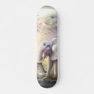 Schöne Fantasy Graustufen-Elefant Skateboard