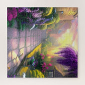 Schöne Fantasy Hütte Gartenpfad Puzzle (Horizontal)