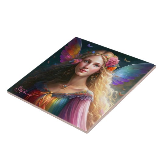 Schöne Fantasy Rainbow Faiess Prinzessin Fliese (Seite)