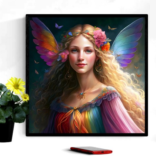 Schöne Fantasy Rainbow Fairy Poster