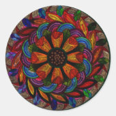 Schöne Farbaufschrift Mandala Sticker (Vorderseite)