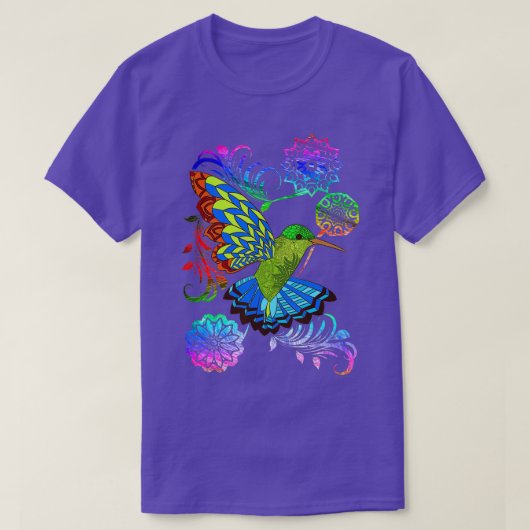 Schöne Farbe Hummingbird T-Shirt (Design vorne)