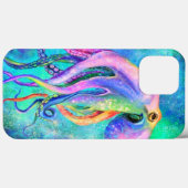 Schöne Farbe Oktopus iPhone Case (Rückseite (Horizontal))