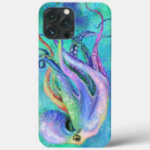 Schöne Farbe Oktopus iPhone Case (Rückseite)