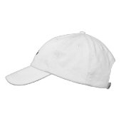 Schöne Farbe Weiß Bestickte Baseballkappe (Links)