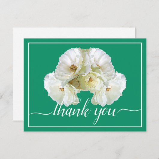 Schöne Farbe Weiß Rose Hintergrund Chic Vielen Dan Postkarte (Vorne/Hinten)