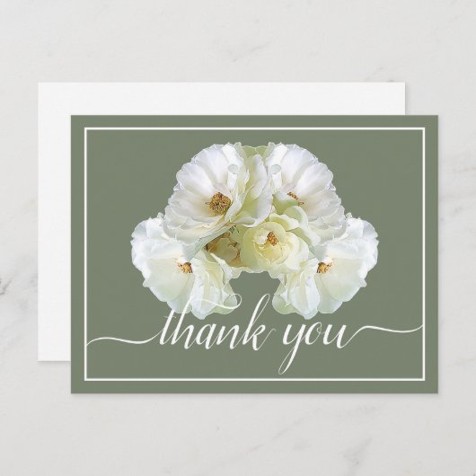 Schöne Farbe Weiß Rose Hintergrund Chic Vielen Dan Postkarte (Vorne/Hinten)