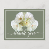 Schöne Farbe Weiß Rose Hintergrund Chic Vielen Dan Postkarte (Vorderseite)