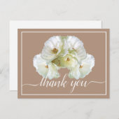 Schöne Farbe Weiß Rose Hintergrund Chic Vielen Dan Postkarte (Vorne/Hinten)