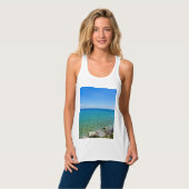 Schöne Farben am Ufer des Huron-Sees Tank Top (Vorderseite Vollansicht)