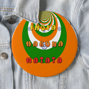 Schöne Farben der indischen Nationalflagge Hakuna Button
