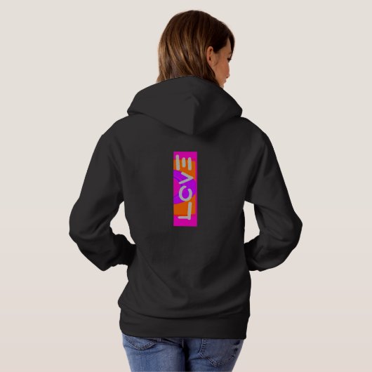 Schöne Farben der Liebe Frauen Hoodie (Schwarz voll)