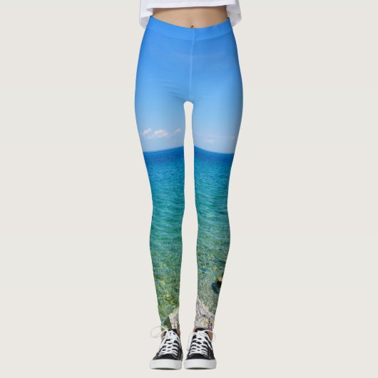 Schöne Farben des Huron-Sees Leggings (Vorderseite)