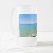 Schöne Farben des Huron-Sees Mattglas Bierglas (Vorderseite Links)