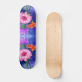 Schöne Farben Gerberas Skateboard Geschenk (Vorderseite)
