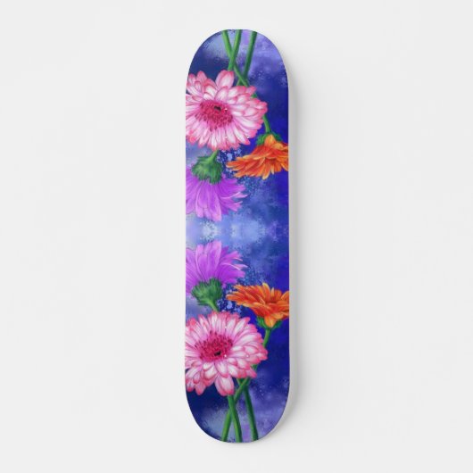Schöne Farben Gerberas Skateboard Geschenk (Vorne)