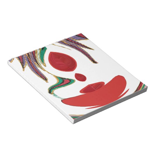 Schöne Farben in Rot, Weiß, Lila, Grün Notizblock (angewinkelt)