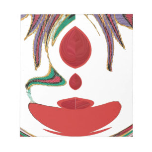 Schöne Farben in Rot, Weiß, Lila, Grün Notizblock