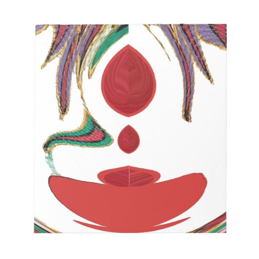 Schöne Farben in Rot, Weiß, Lila, Grün Notizblock (Vorderseite)