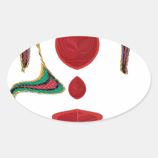 Schöne Farben in Rot, Weiß, Lila, Grün Ovaler Aufkleber (Vorderseite)