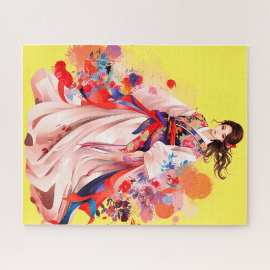Schöne Farben Kimono Puzzle (Horizontal)