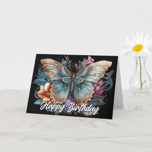 Schöne Farben Kunst und Schmetterling Kunst Karte